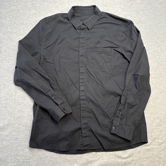 lululemon athletica Other - Lululemon Shirt Mens XL Black Stretch Button Down Cotton Twill Lightweight